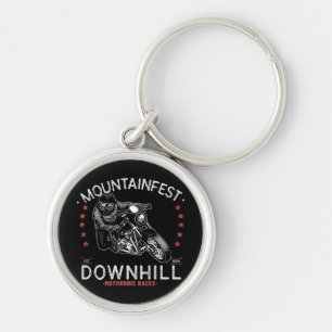 Mountainfest Downhill Motorbike Race Graphic Motor Keychain