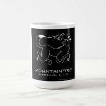 MountainFire Coyote blanc sur Mug Arrière - plan n