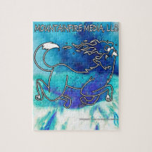 MountainFire Coyote Leaping over Volcano Design 2