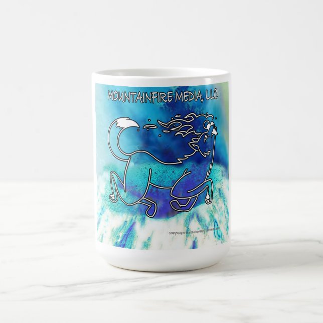 MountainFire Media Blue Volcano on a Coffee Mug (Center)