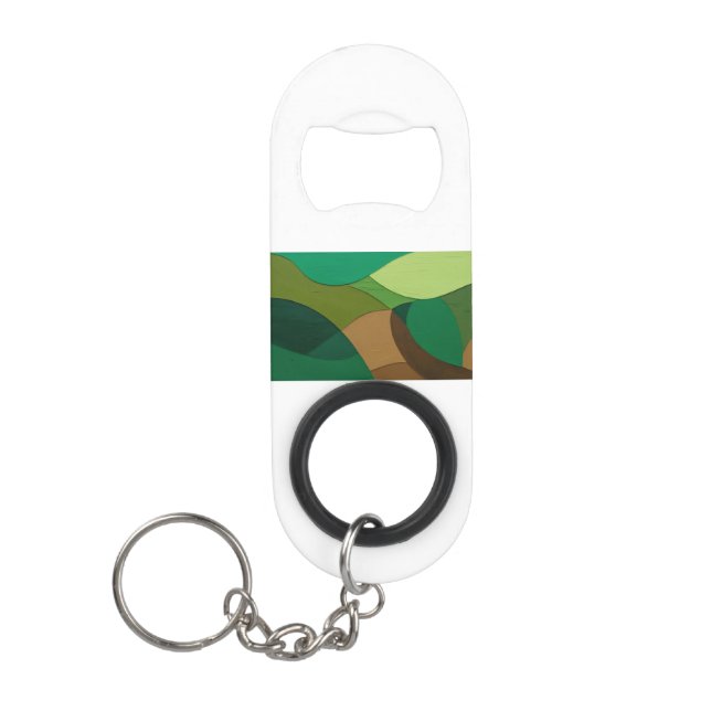 Mountainous Grasslands Keychain Bottle Opener (Front)