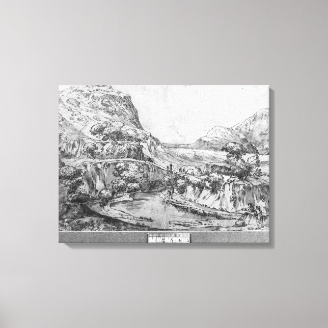 Mountainous landscape canvas print (Front)