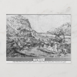 Mountainous landscape postcard