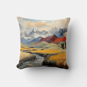 Mountainous Landscapes Throw Pillow