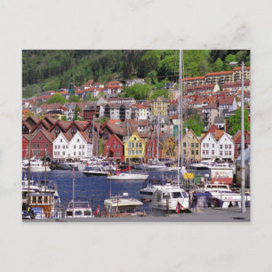 Mountainous Marina Postcard