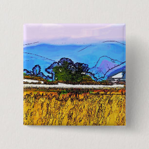 MOUNTAINS 2 INCH SQUARE BUTTON