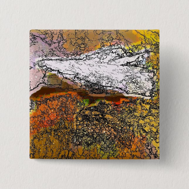 MOUNTAINS 2 INCH SQUARE BUTTON (Front)