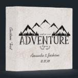 Mountains Adventure Begins Wedding Photo Album Binder<br><div class="desc">Rustic Mountains and Pine Trees And so Our Adventure Begins Wedding Photo album - See my shop for the entire collection!</div>