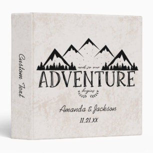 Mountains Adventure Begins Wedding Photo Album Binder