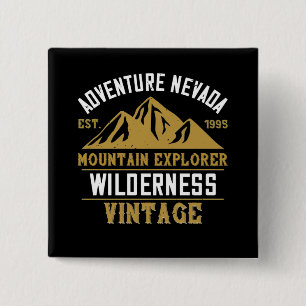 Mountains - Adventure Nevada Mountain 2 Inch Square Button