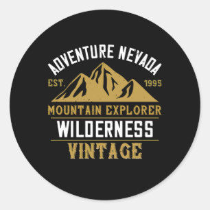 Mountains - Adventure Nevada Mountain Classic Round Sticker