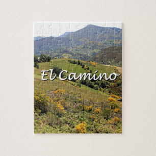 Mountains along El Camino, Spain (caption) Jigsaw Puzzle