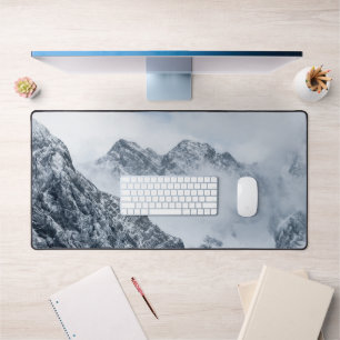 Mountains and clouds desk mat