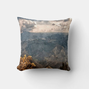Mountains and Clouds Throw Pillow
