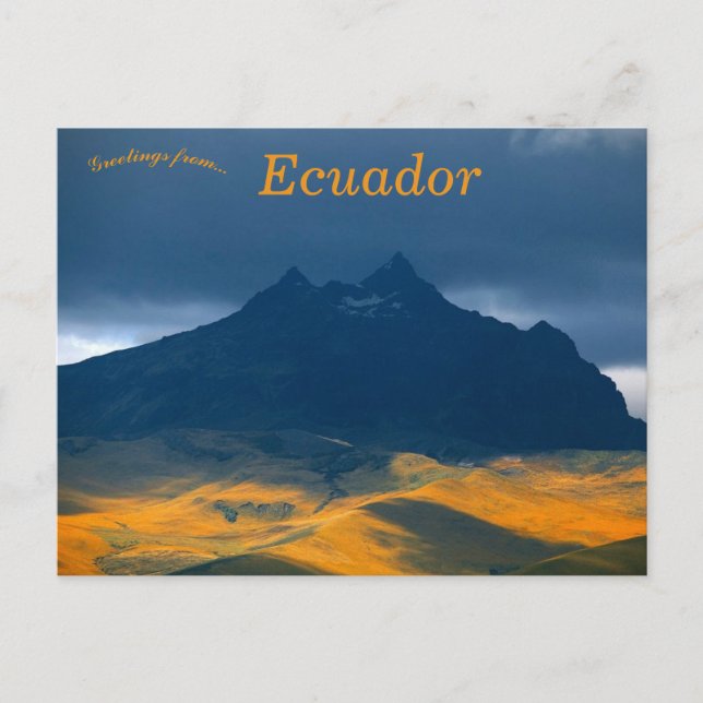 Mountains and Cloudy Skies in Ecuador Postcard (Front)