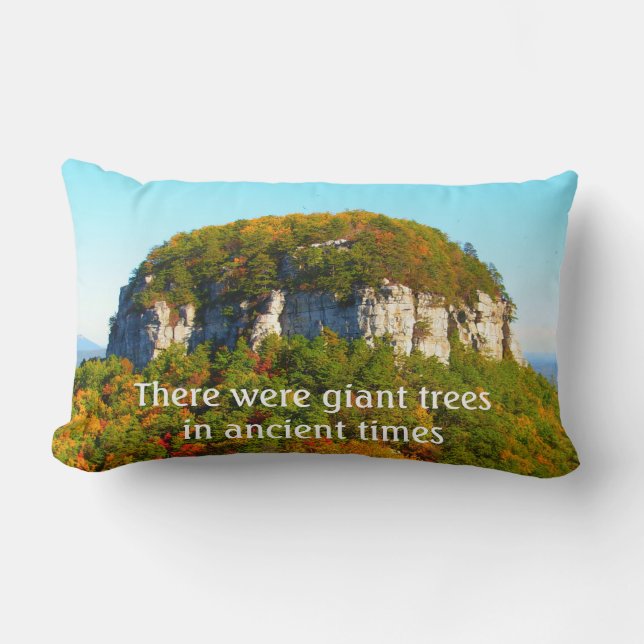 Mountains and Giant Trees Lumbar Pillow (Front)