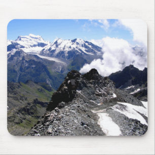 Mountains and glaciers in Switzerland Mouse Pad