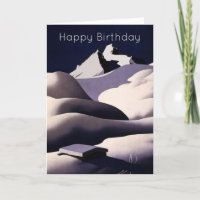 Mountains And Hills of Snow in Winter Birthday