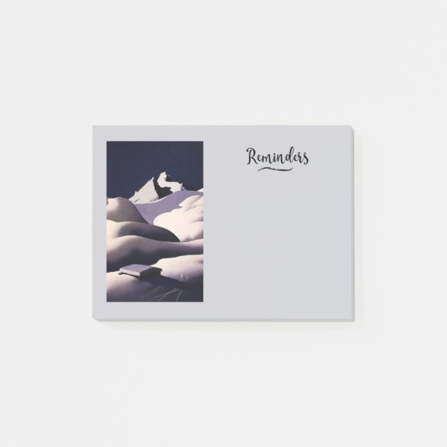 Mountains And Hills of Snow in Winter Reminders Post-it Notes (Front)