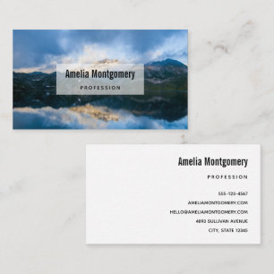 Mountains and Lake Scenic Nature Photo Business Card