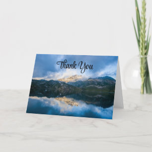Mountains and Lake Scenic Nature Photo Thank You Card