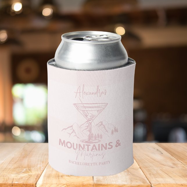Mountains and Martinis Bachelorette Can Cooler (Creator Uploaded)