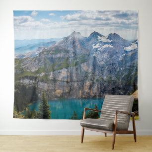 Mountains and Ocean View Nature Tapestry