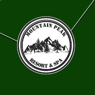 Mountains and Pines Corporate Classic Round Sticker