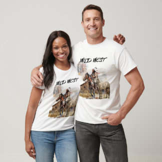 Mountains and Pistoleros of the Far West T-Shirt