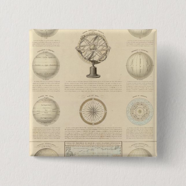 Mountains and River of the World 2 Inch Square Button (Front)
