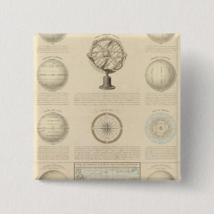 Mountains and River of the World 2 Inch Square Button