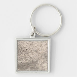 Mountains and Rivers of Europe Keychain
