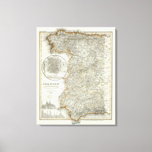 Mountains and Rivers of Madrid Canvas Print