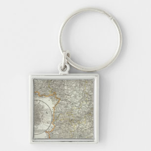 Mountains and Rivers of Madrid Keychain