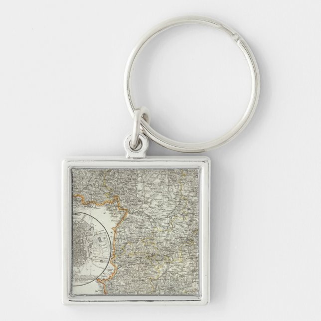 Mountains and Rivers of Madrid Keychain (Front)