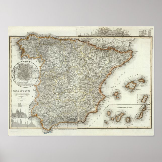 Mountains and Rivers of Madrid, Spain Poster (Front)