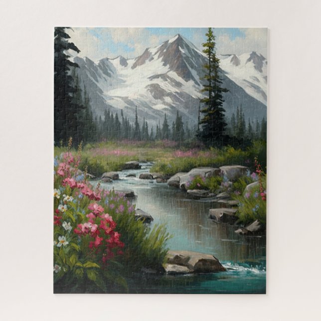 Mountains and Stream Jigsaw Puzzle (Vertical)
