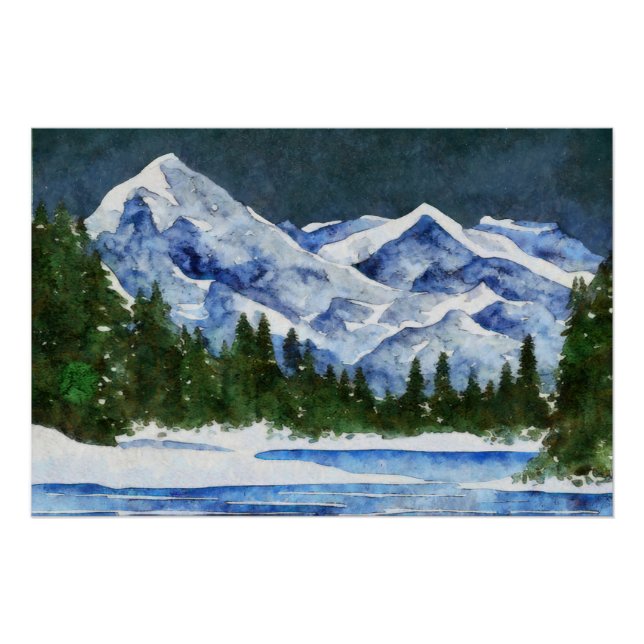 Mountains and Stream Poster (Front)