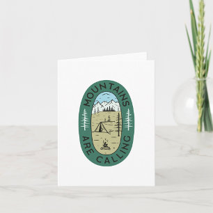 Mountains Are Calling Adventure Outdoor Hiking Card