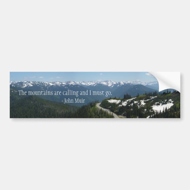 Mountains are Calling Bumper Sticker (Front)