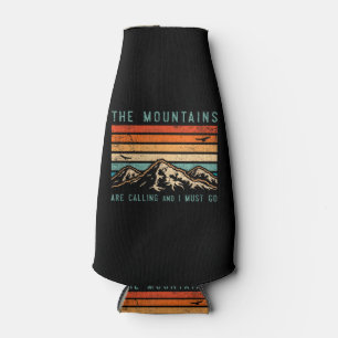Mountains are Calling & I Must Go Retro Vintage 80 Bottle Cooler