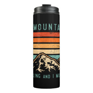 Mountains are Calling & I Must Go Retro Vintage 80 Thermal Tumbler