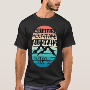 Mountains are Calling Sunsets Snow Slopes Family T-Shirt