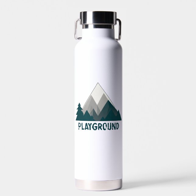 Mountains Are My Playground Water Bottle (Front)