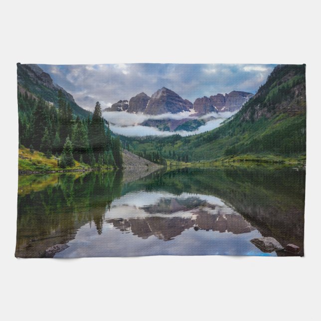 Mountains | Aspen Colorado Kitchen Towel (Horizontal)