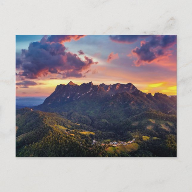 Mountains at Sunset  Postcard (Front)