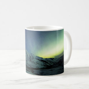 Mountains   Aurora Borealis & Milky Way Alaska Coffee Mug
