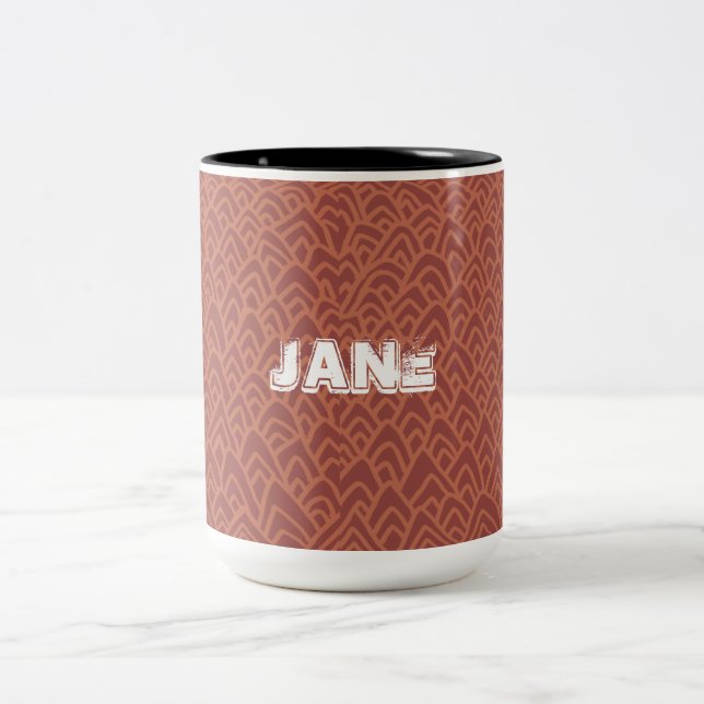 Mountains Beije Two-Tone Coffee Mug (Center)