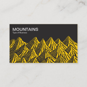 Mountains - Black with Amber Business Card