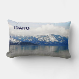 Mountains By The Lake Lumbar Pillow